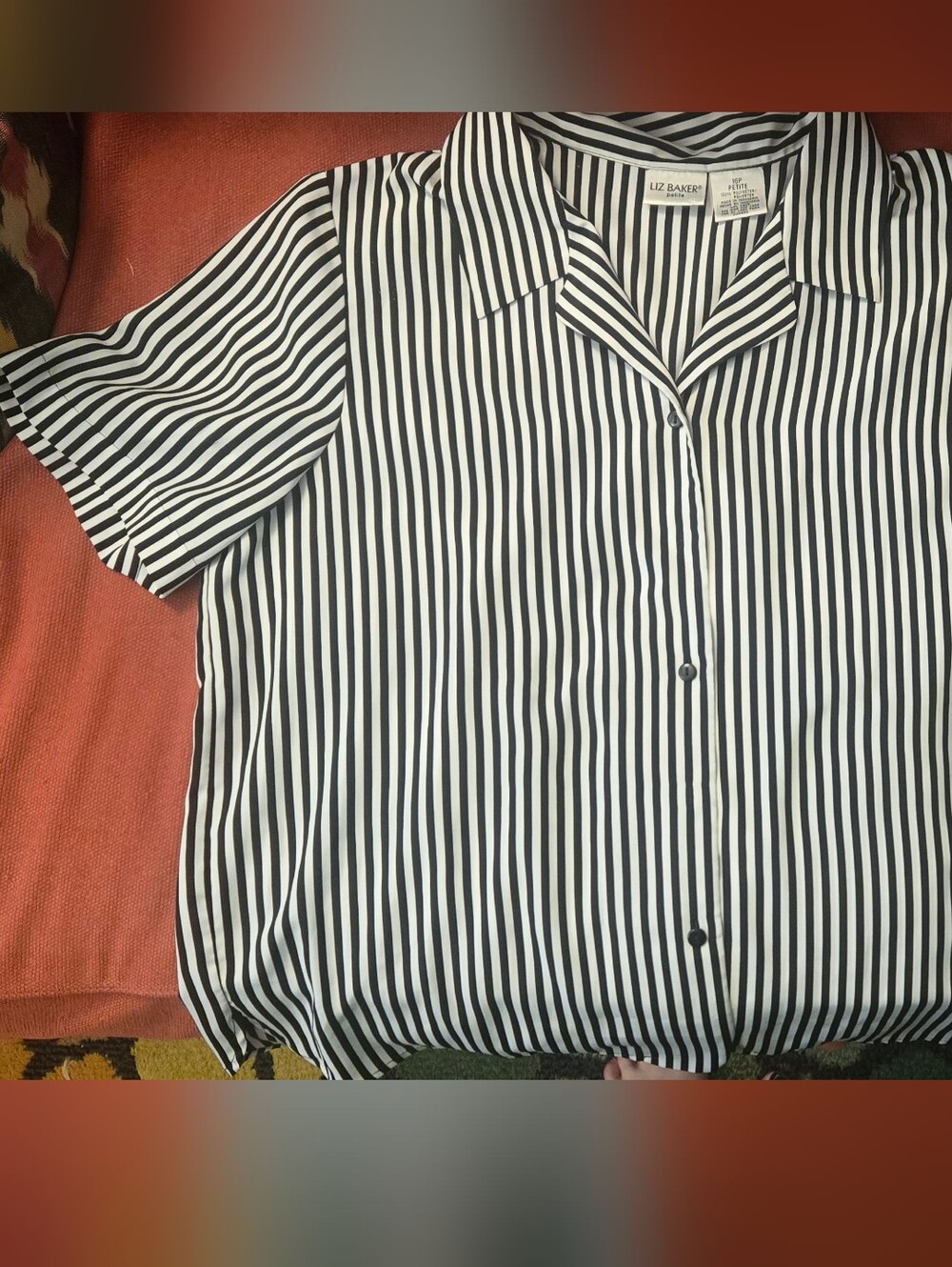 Beetlejuice Black and White Striped Shirt